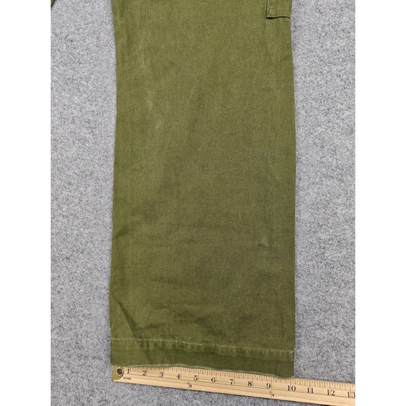 Delias Pants Teens Medium Green Carpenter Cotton Twill Straight Leg Casual - Picture 8 of 10